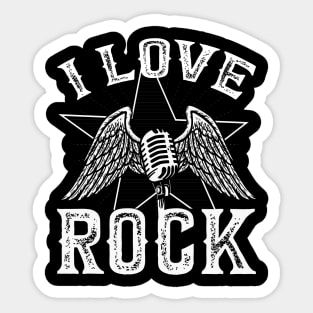 I love rock Sticker